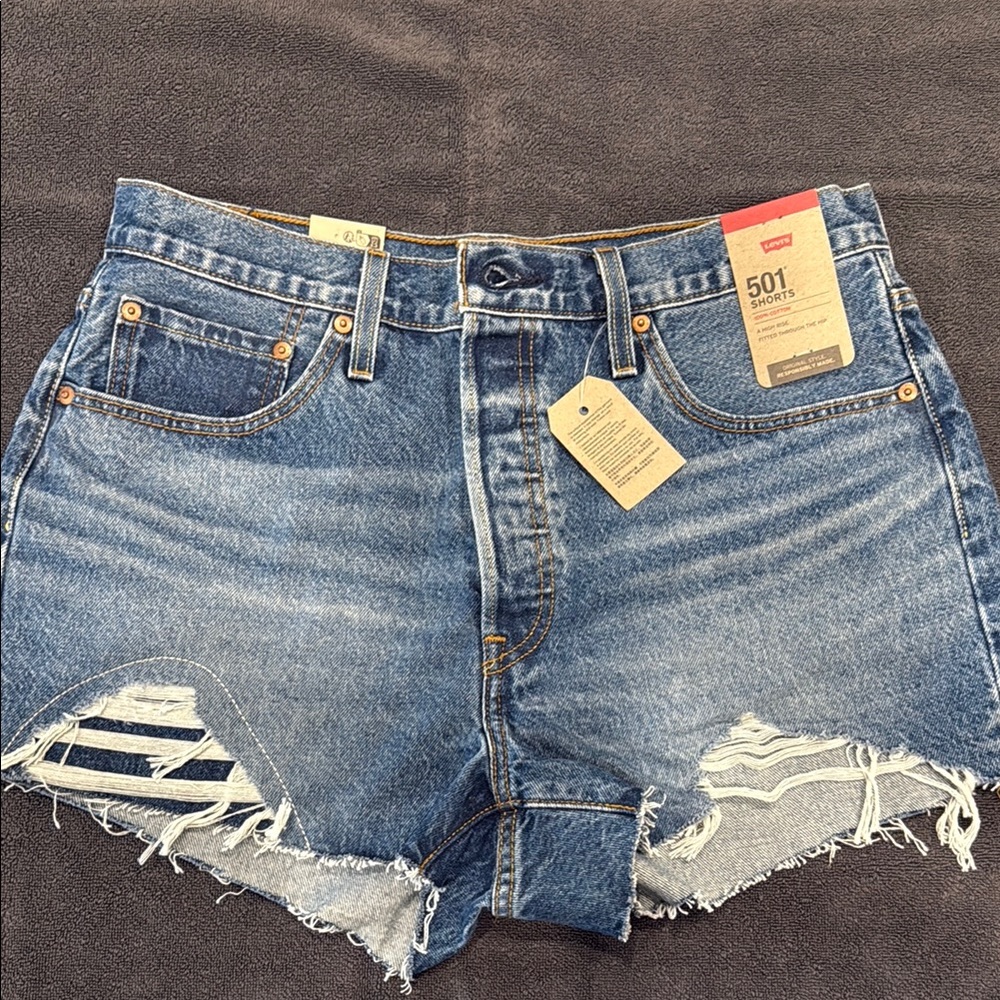 Levi's 502 Women's Blue Denim Shorts